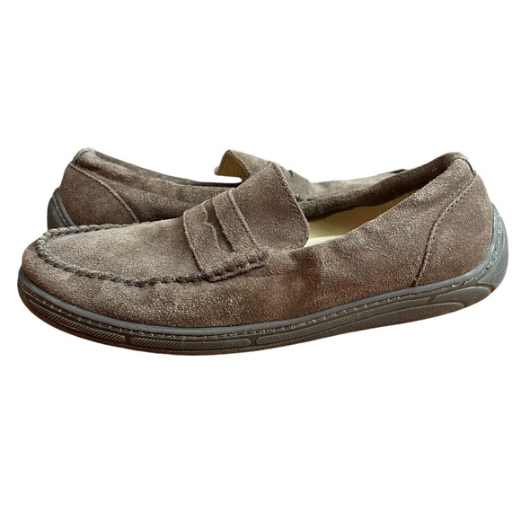 Primigi Penny Loafers Shoes Boys size 38 US 5.5-6‎ Slip-On Suede Comfort Brown - Picture 3 of 9